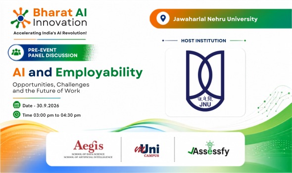 AI and Employability pre-event panel discussion at Jawaharlal Nehru University, 30 September 2026