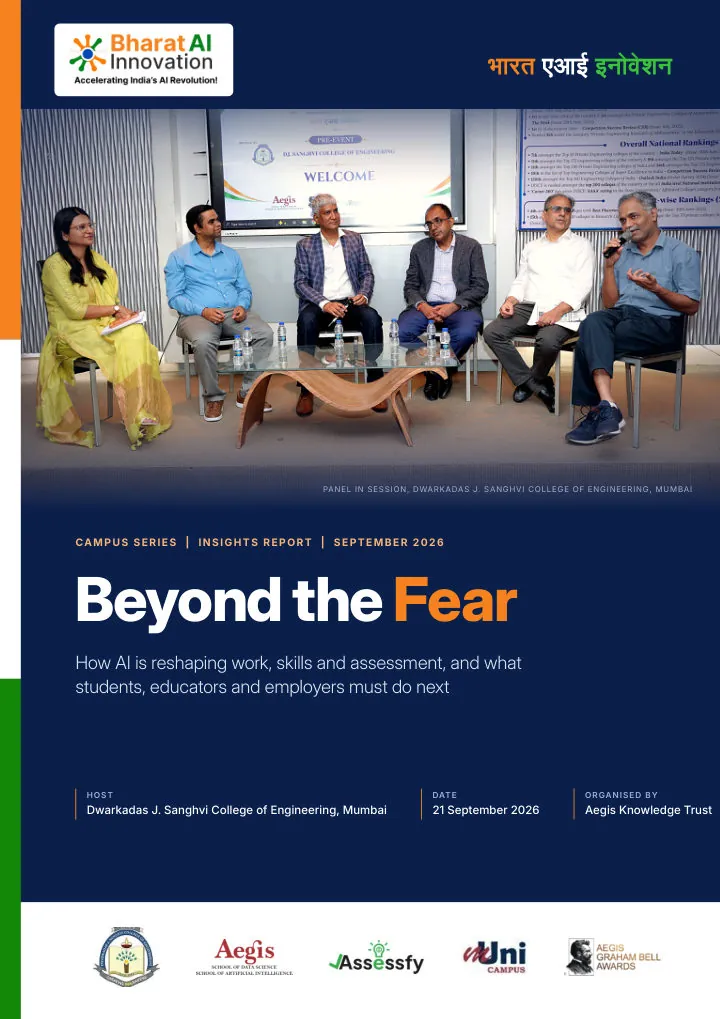 Cover of Beyond the Fear, the insights report from the DJ Sanghvi panel