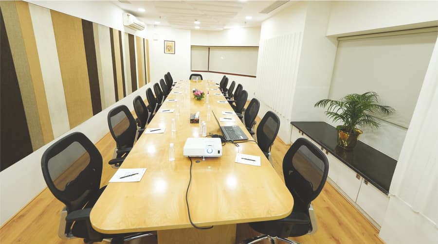 Board Room 3 at World Trade Center Mumbai, U-shape seating for 20